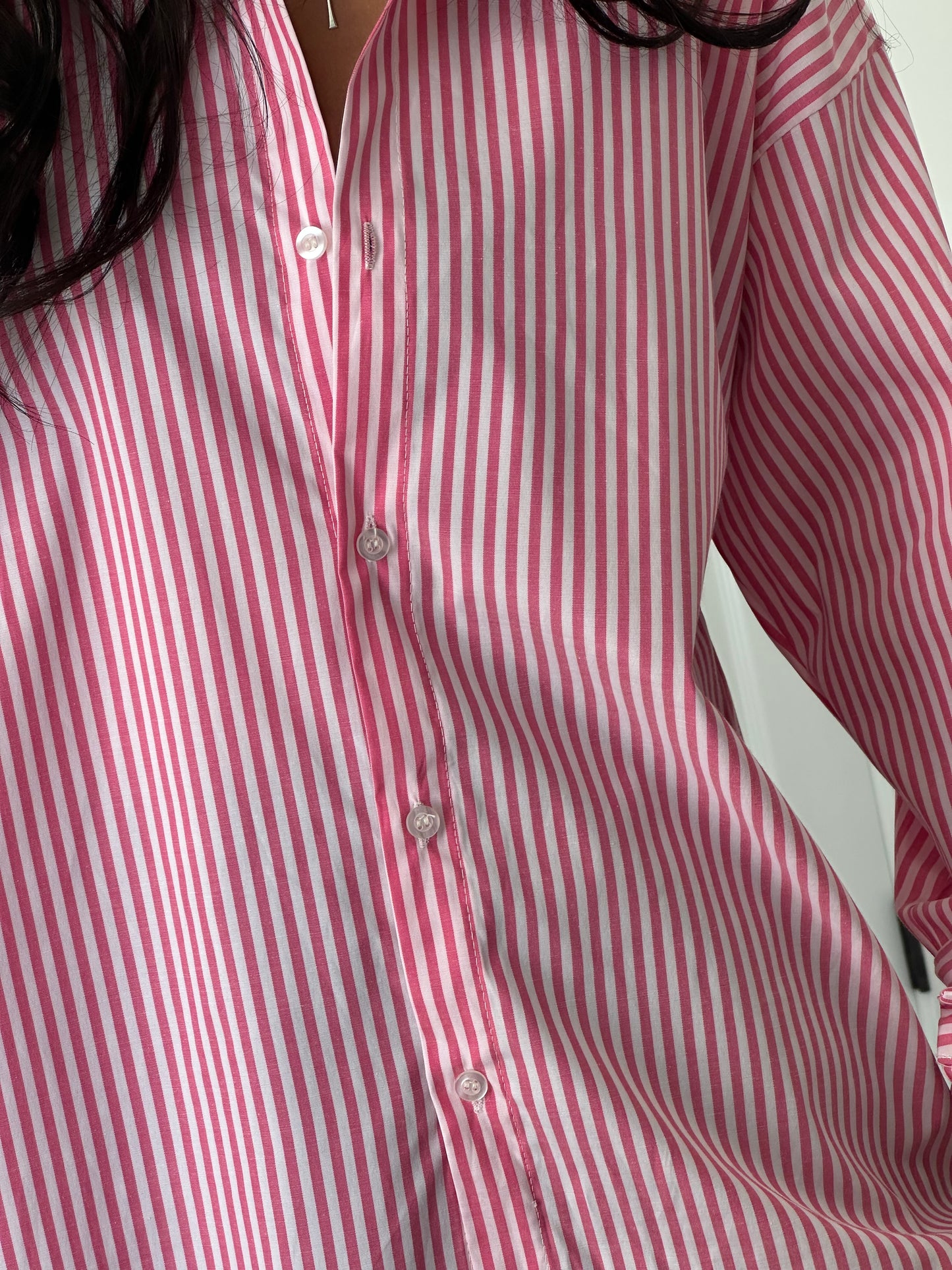 Pink striped shirt