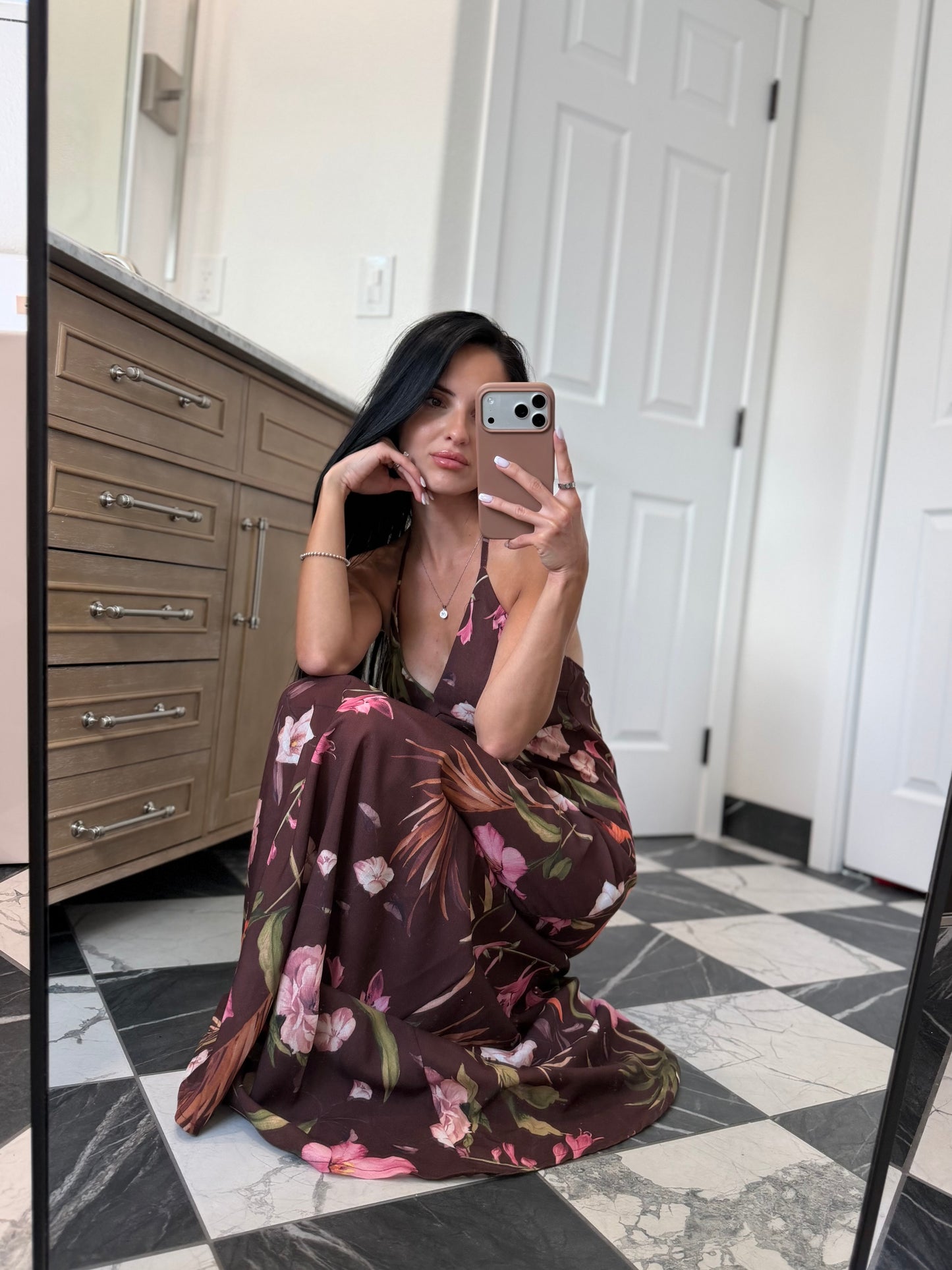 Halter Botanical Dress