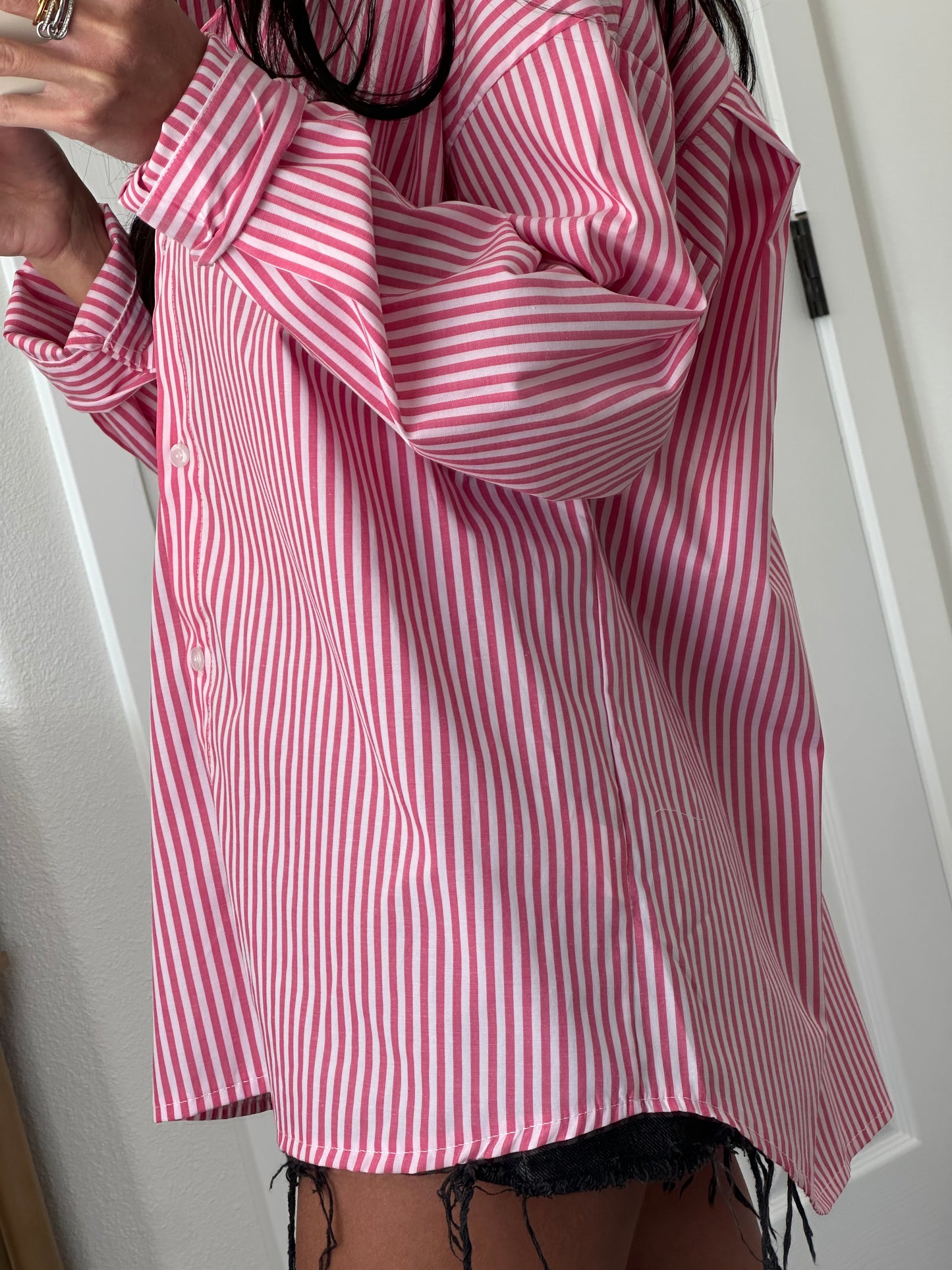Pink striped shirt
