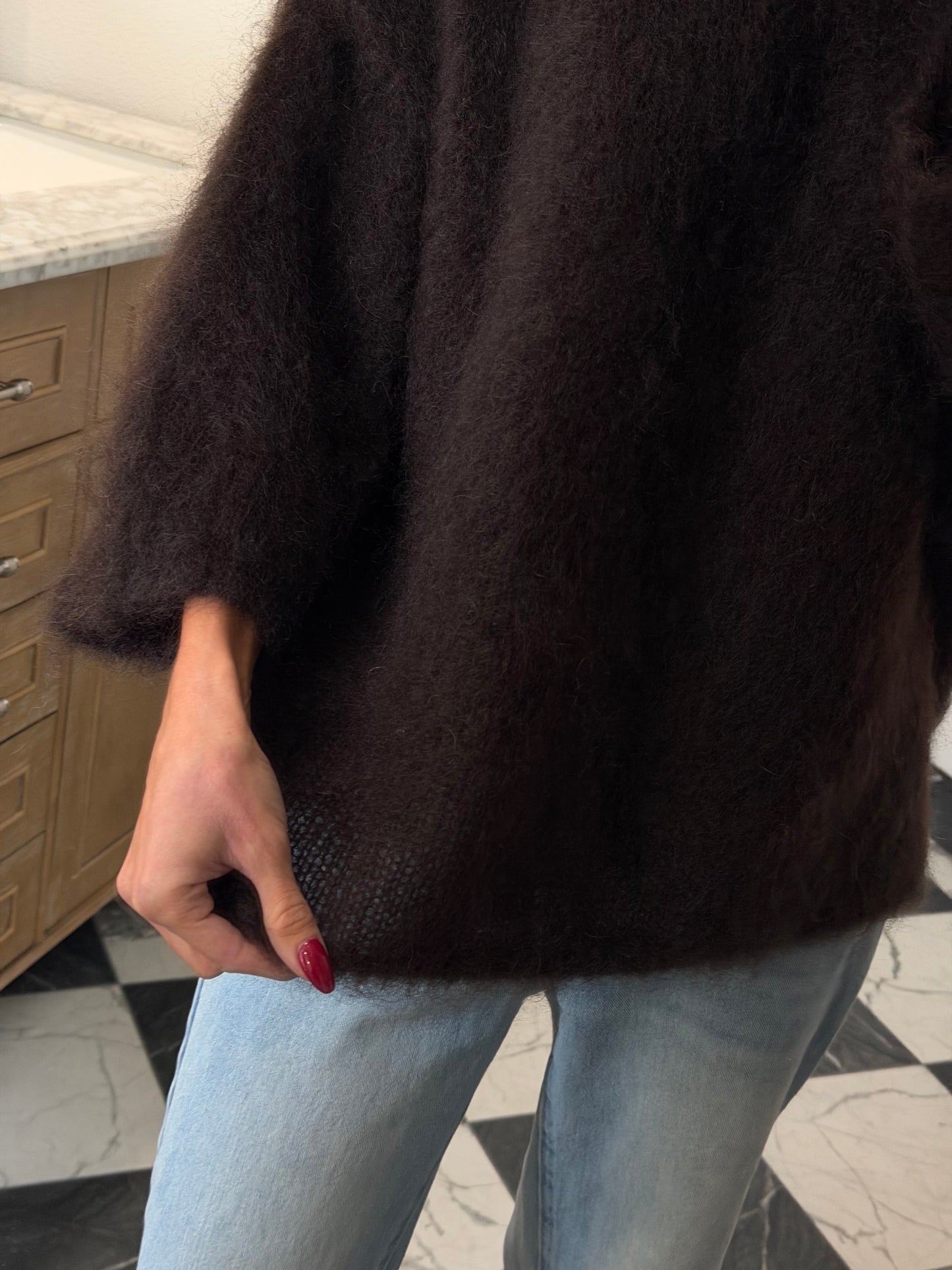 chocolate mohair sweater