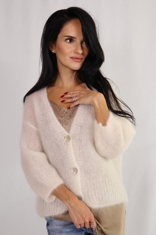 ivory Mohair cardigan