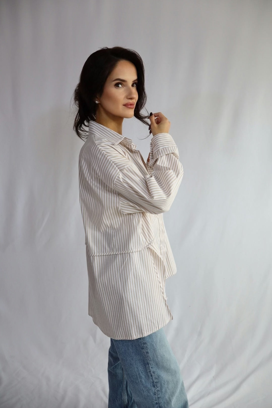Beige striped Shirt