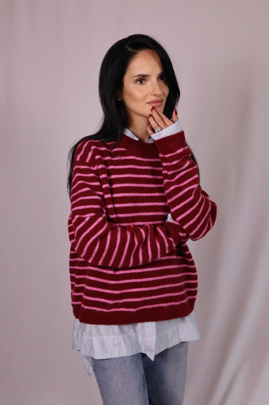 red striped sweater