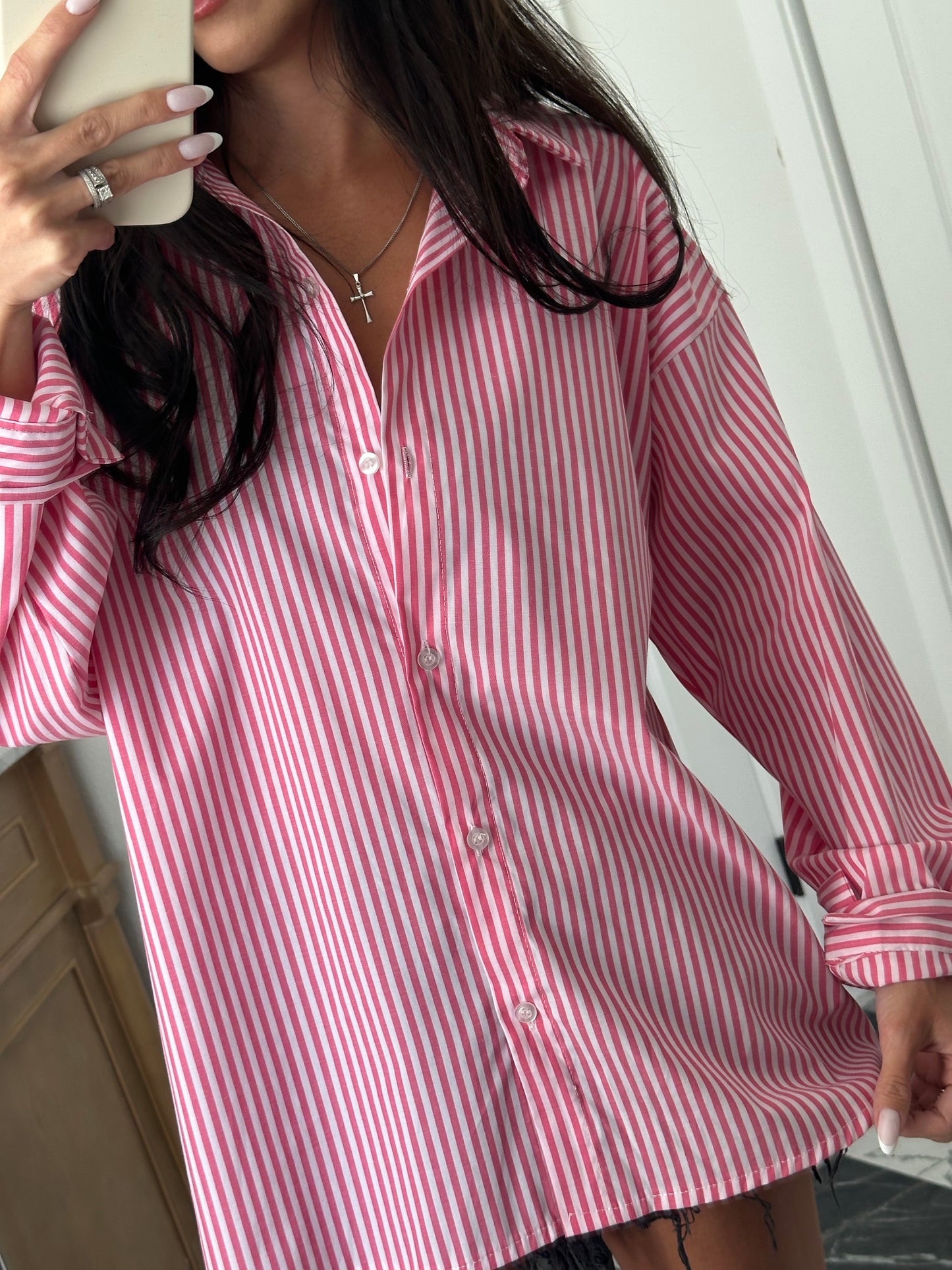 Pink striped shirt