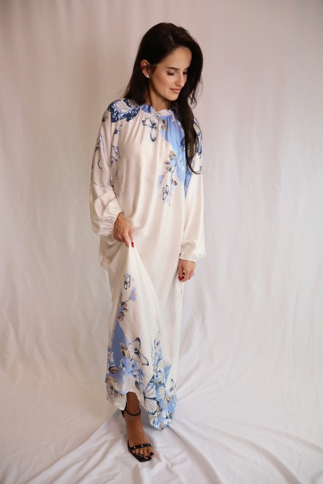 White butterfly dress