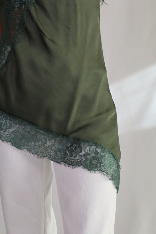 Olive Lace camisole Top