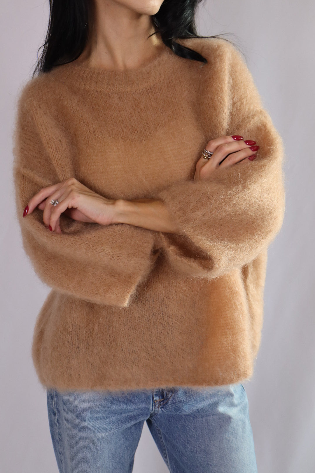 caramel mohair sweater