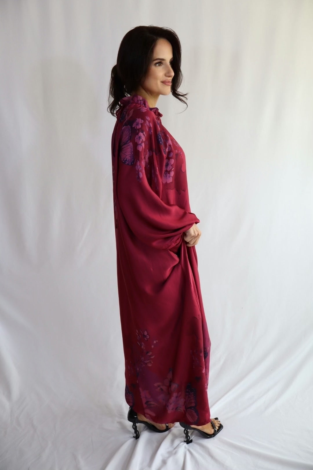 Wine butterfly dress