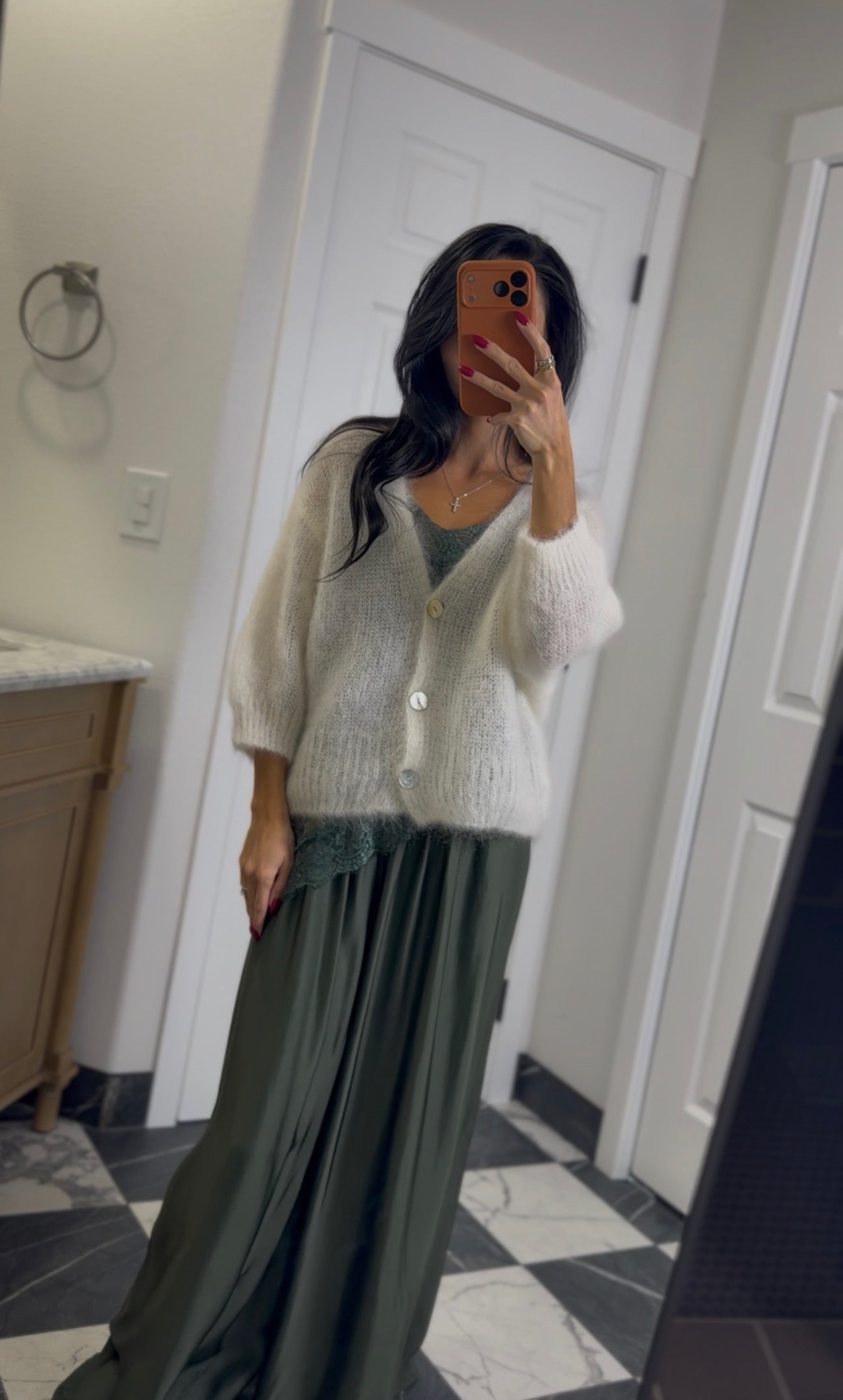 ivory Mohair cardigan