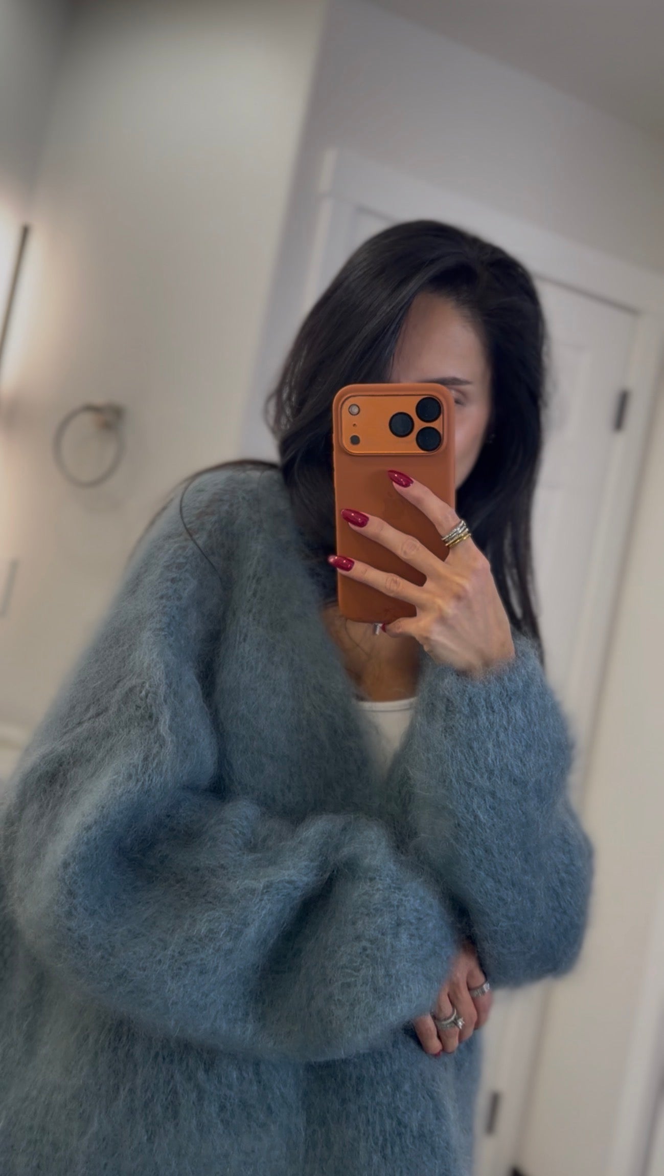 fluffy mohair cardigan