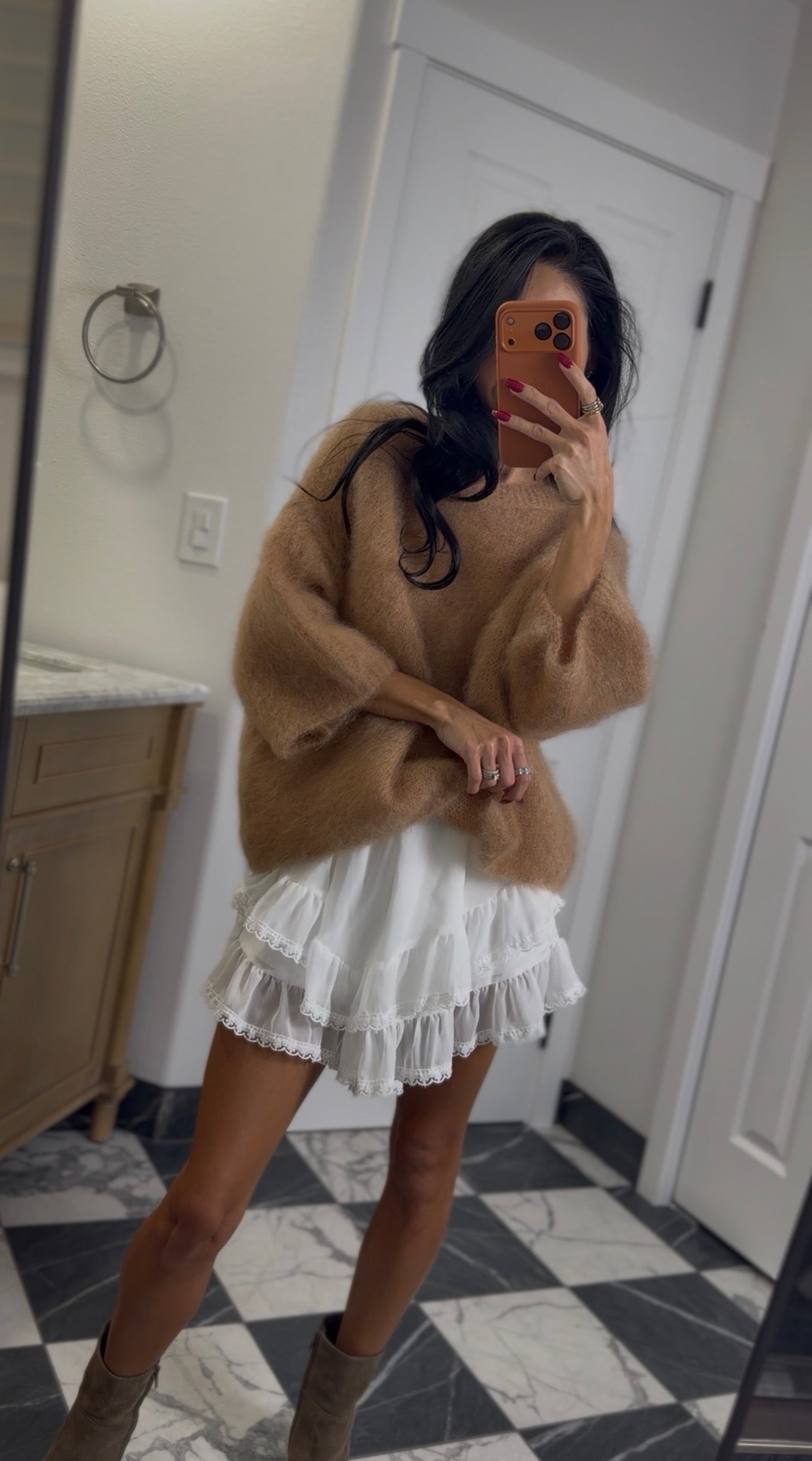 caramel mohair sweater