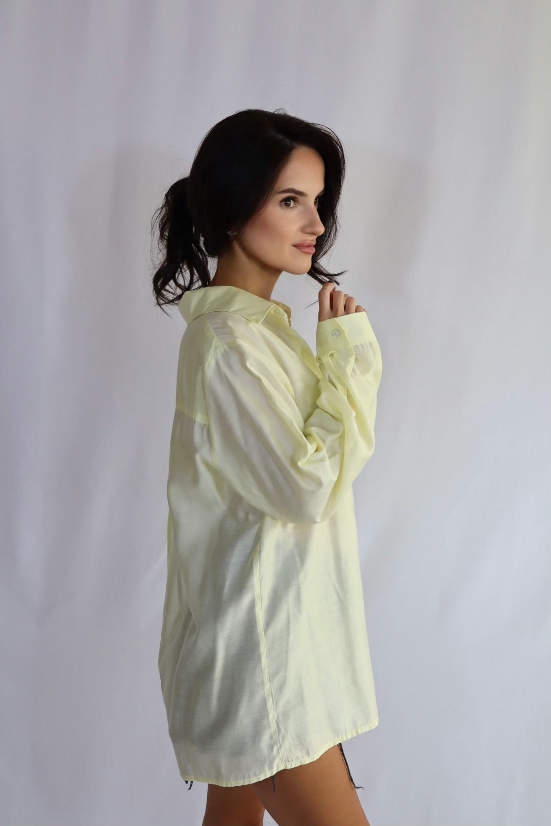 butter yellow shirt