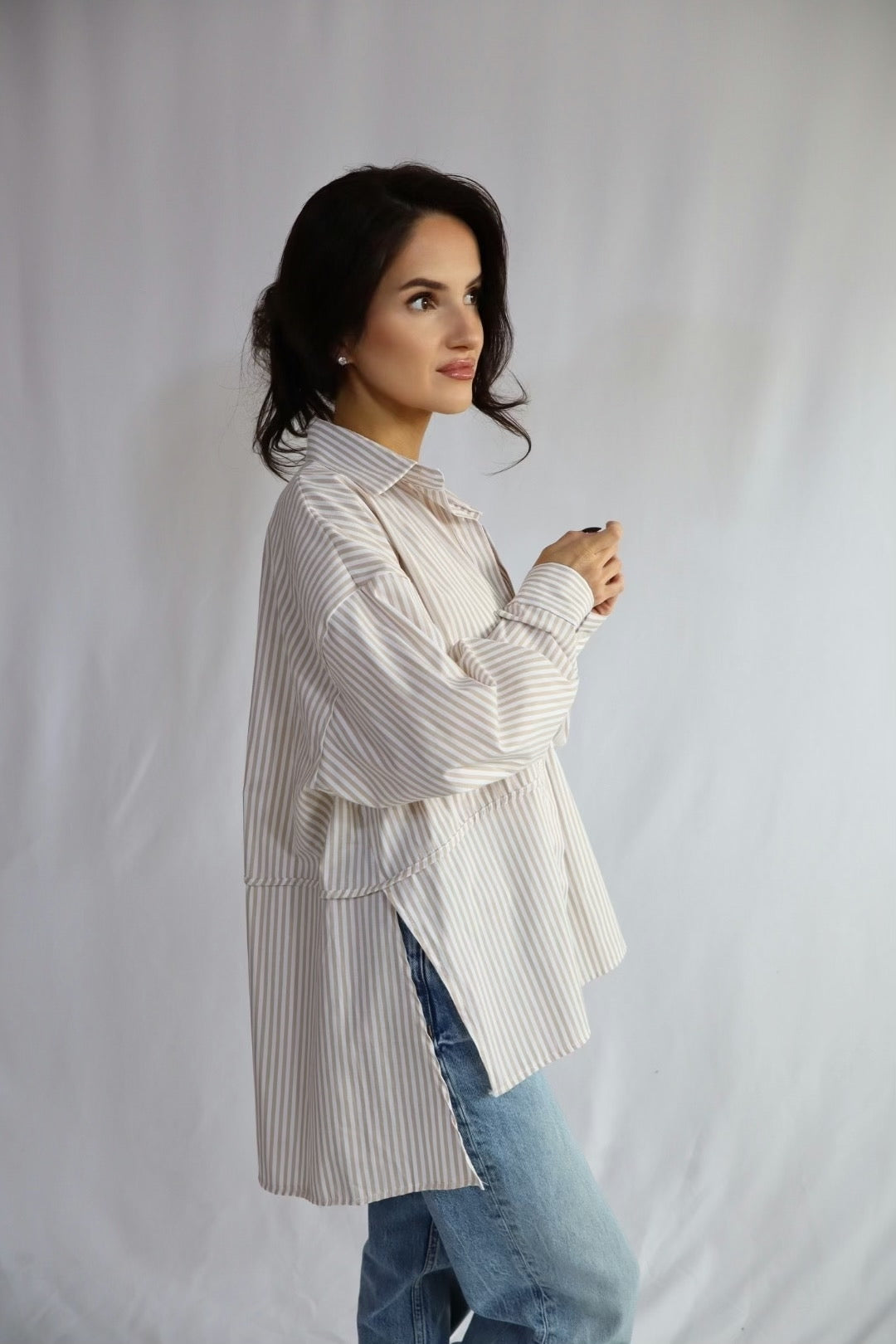 Beige striped Shirt