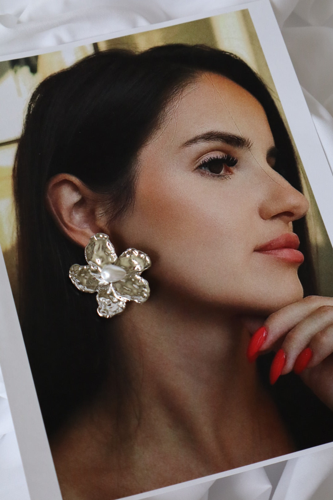 Silver Flower Earrings