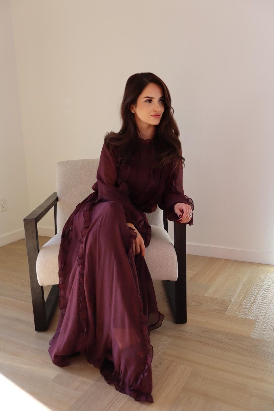 Burgundy Ruffle Dress Amari Moda Burgundy Ruffle Dress Amari Moda