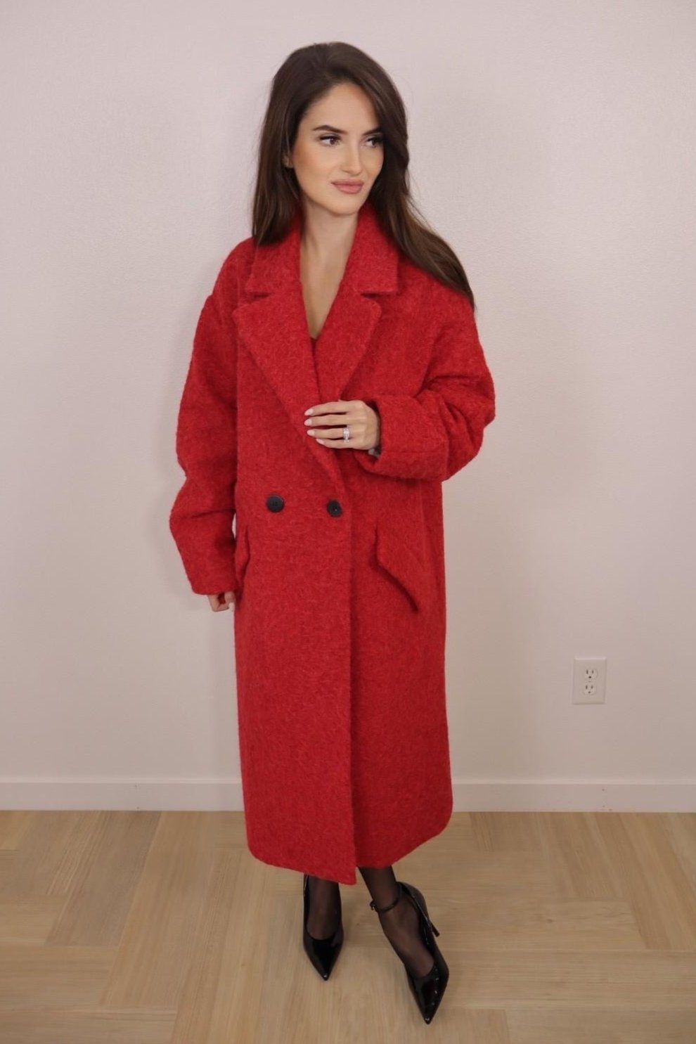 Red Oversized Coat