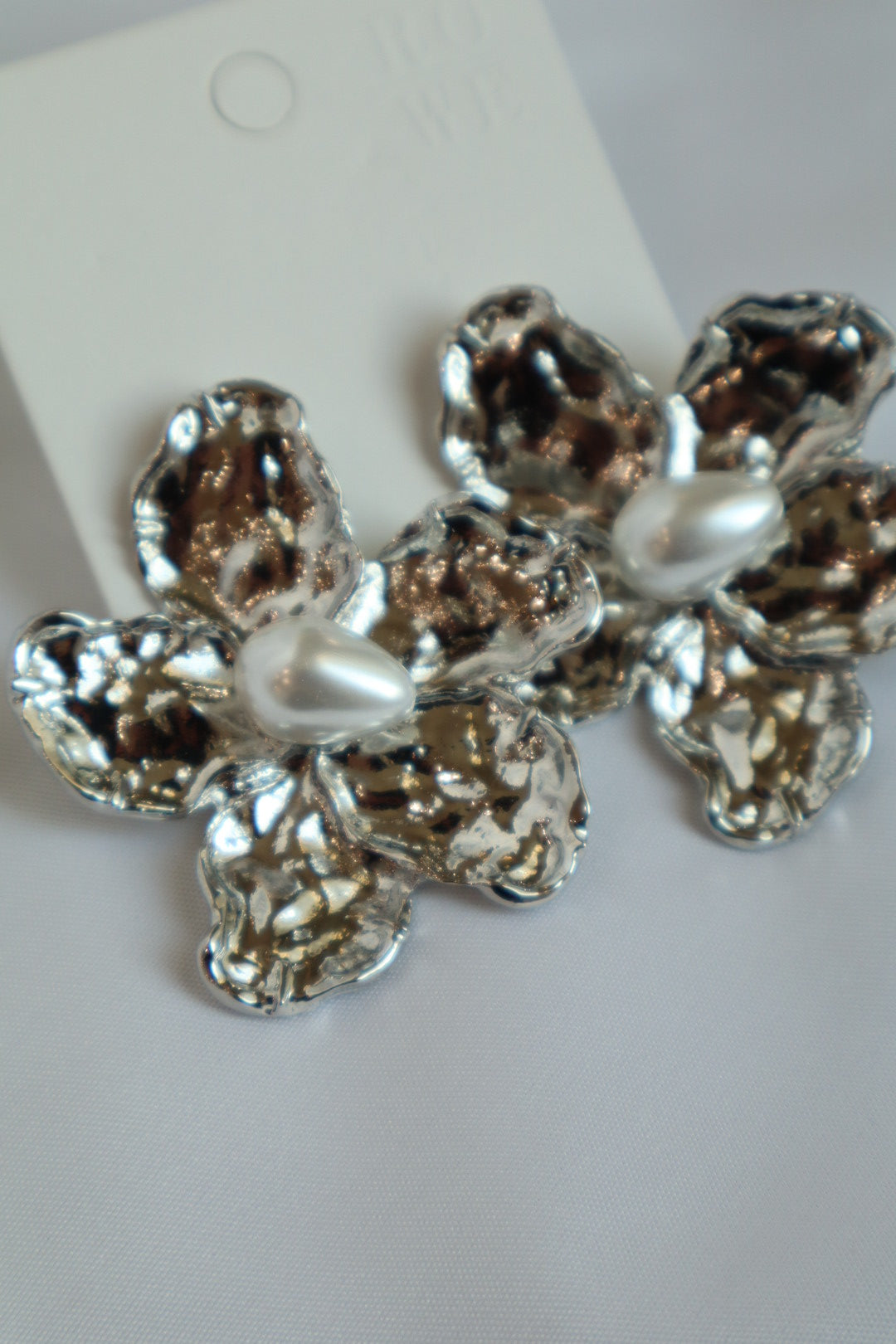 Silver Flower Earrings