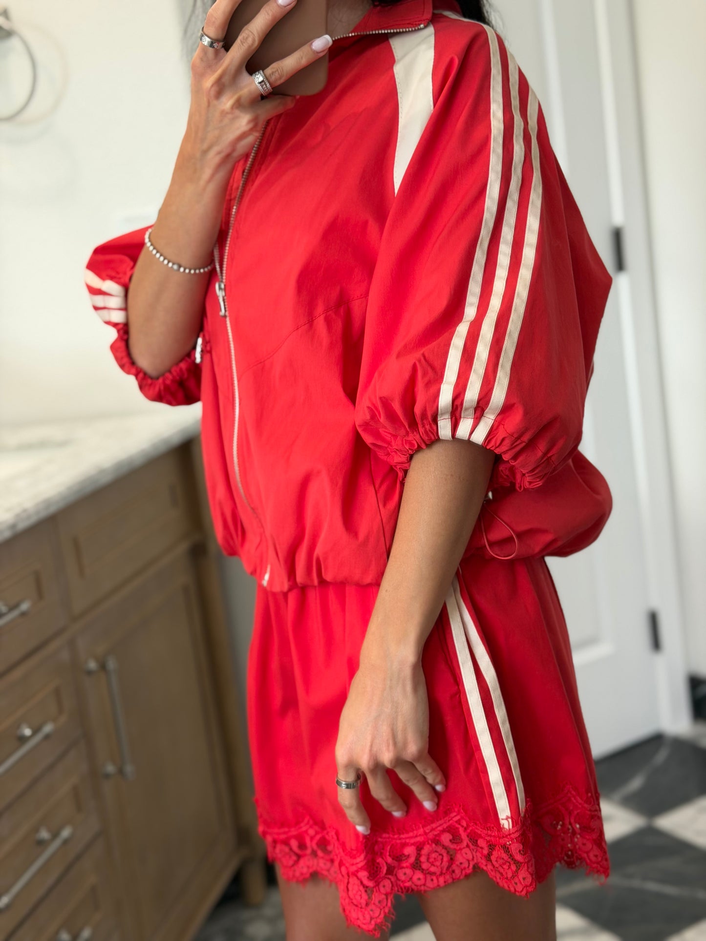 Red Bomber Jacket