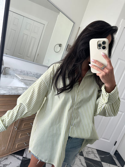 Lime striped shirt