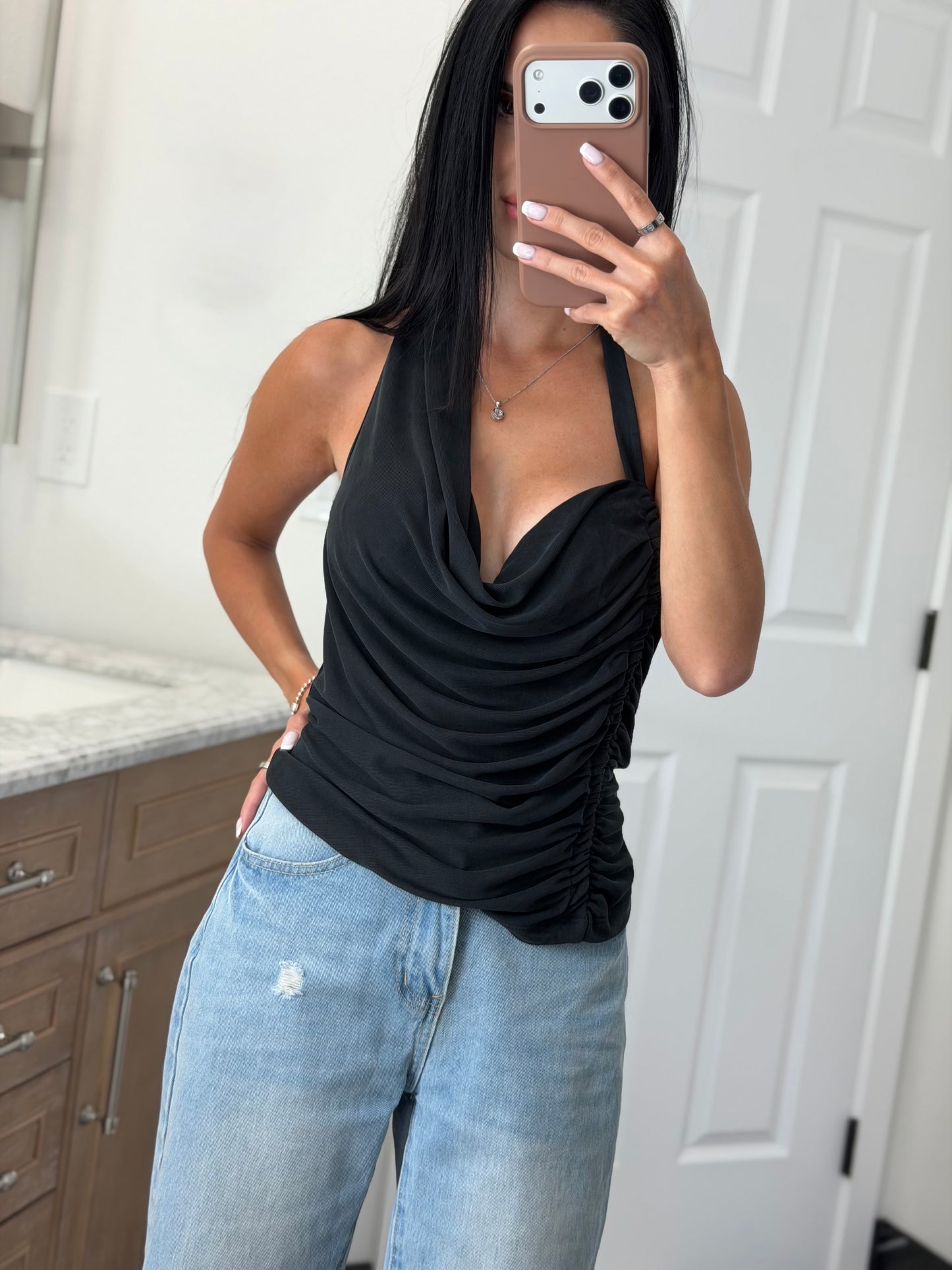 Black Halter Tank