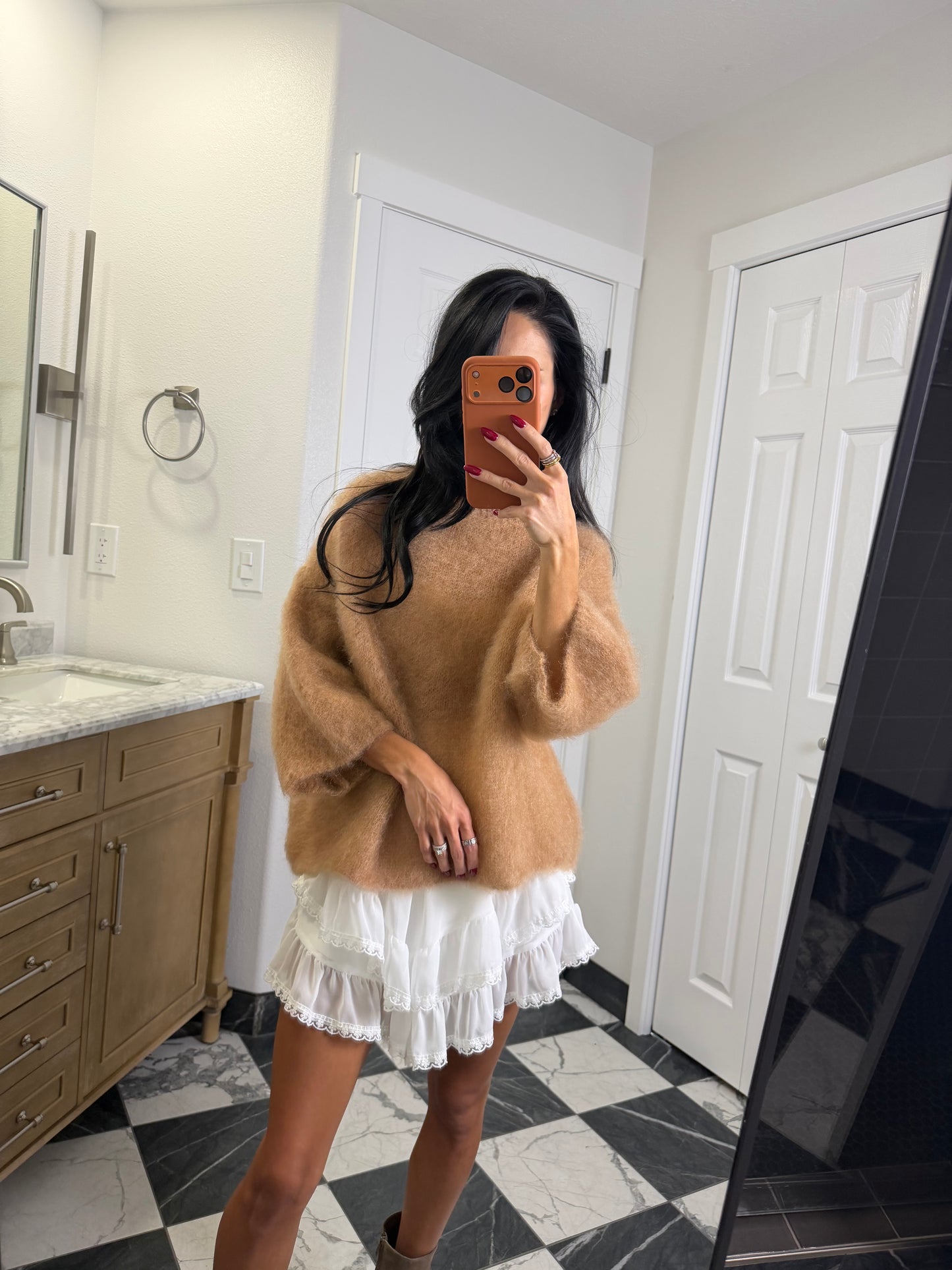 caramel mohair sweater