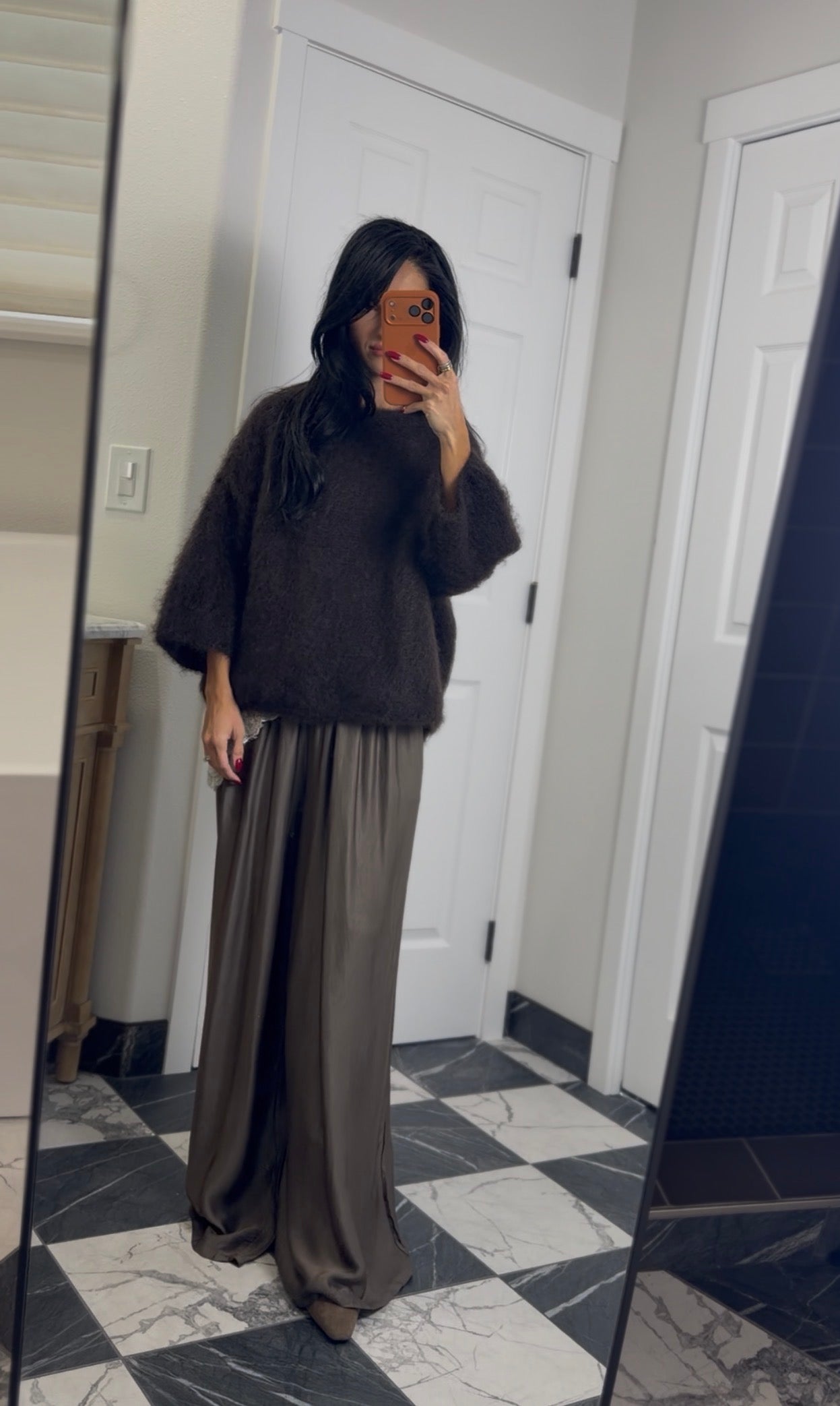 chocolate mohair sweater