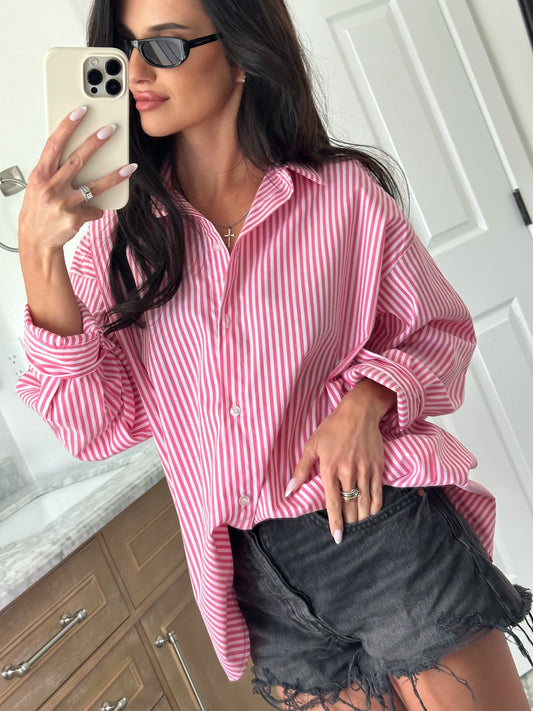 Pink striped shirt
