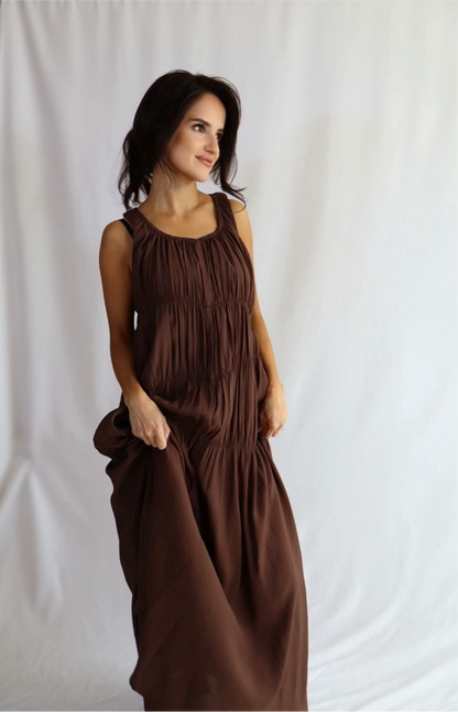 Chocolate midi dress