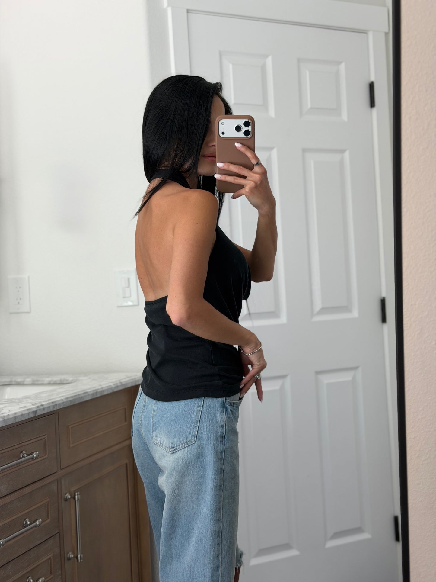 Black Halter Tank