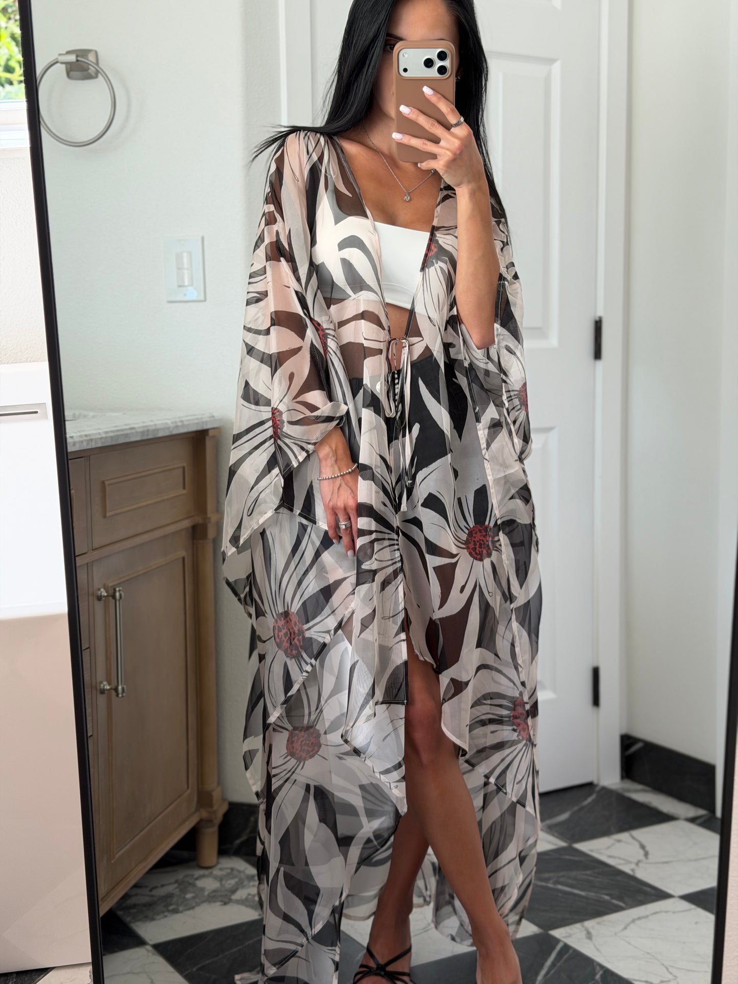 Black Kimono Dress Cover Up