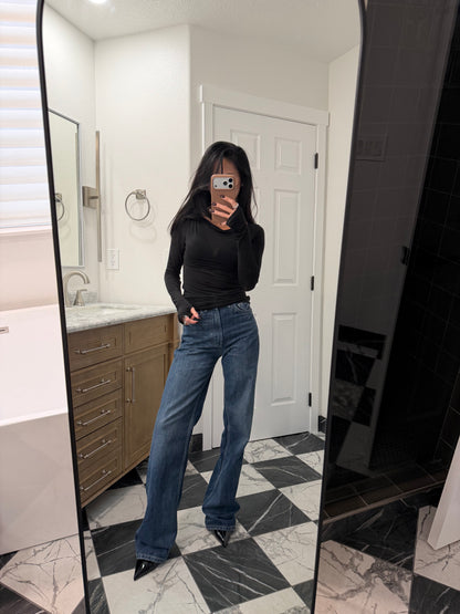 Black Viscose blend top