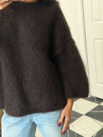 chocolate mohair sweater