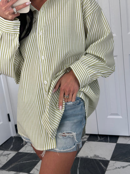 Lime striped shirt