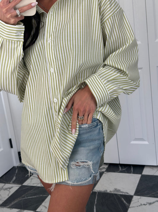 Lime striped shirt