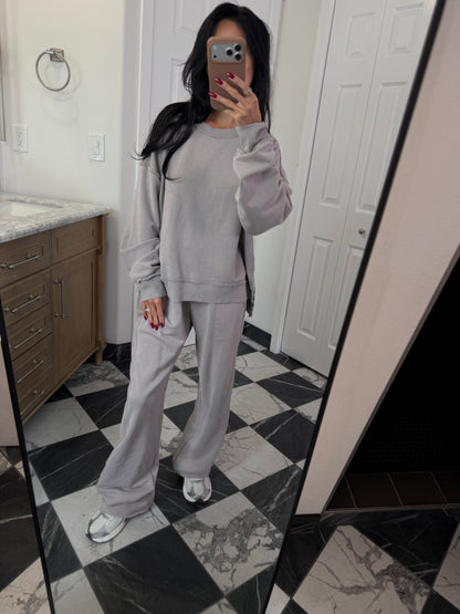 light grey sweat set