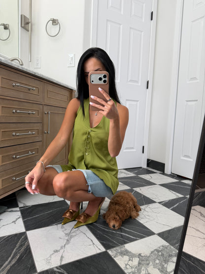 Olive Halter Gilet