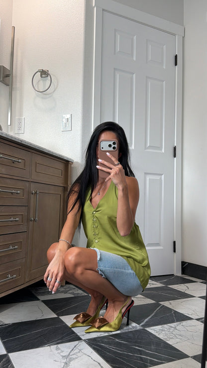 Olive Halter Gilet
