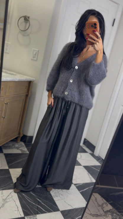 grey mohair cardigan