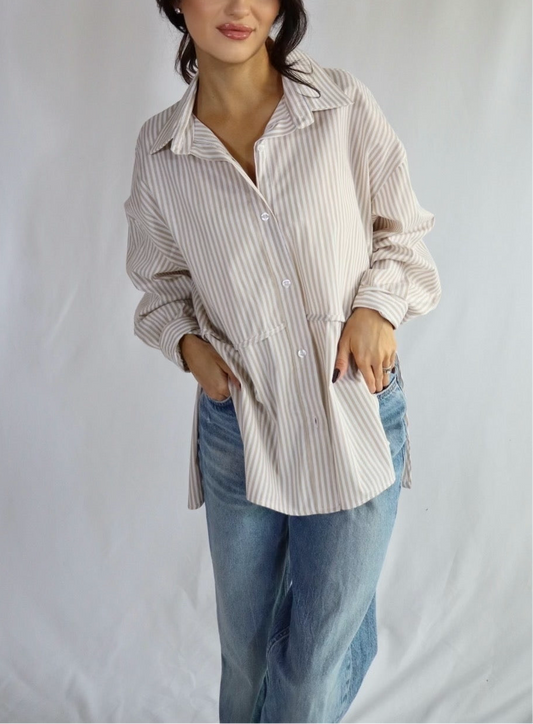 Beige striped Shirt