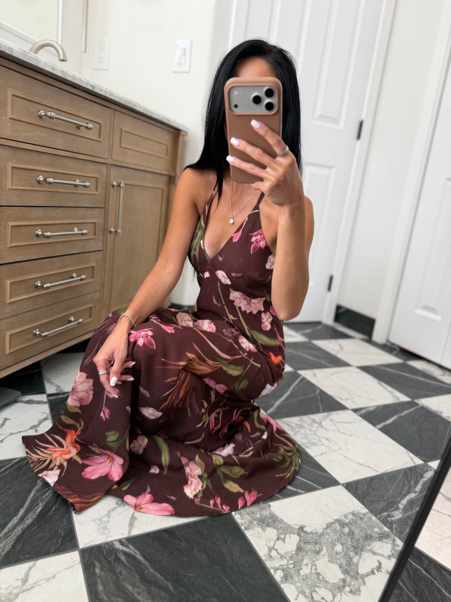 Halter Botanical Dress