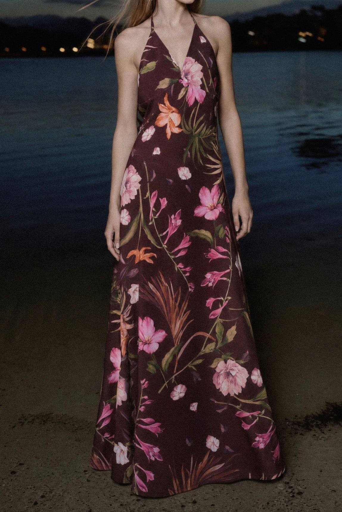 Halter Botanical Dress