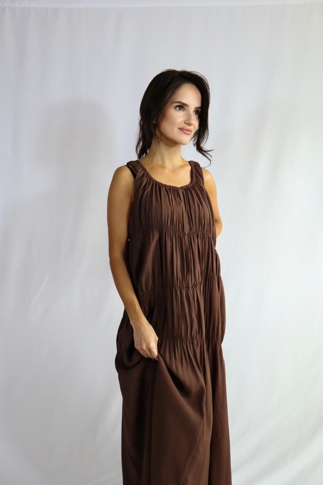 Chocolate midi dress – Amari Moda