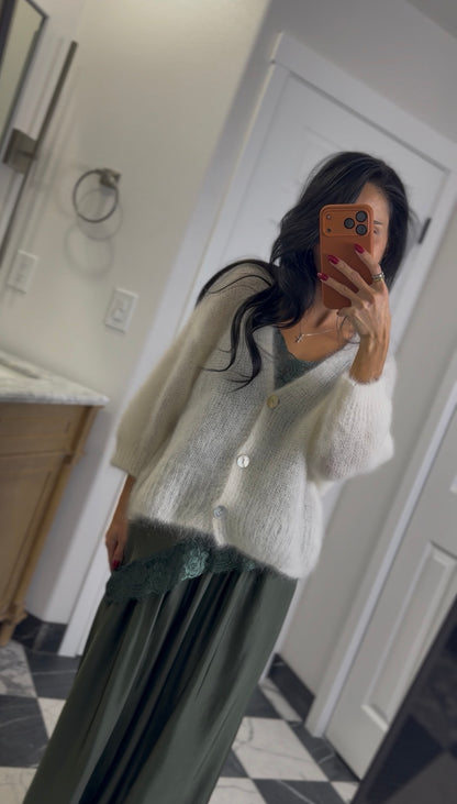 ivory Mohair cardigan