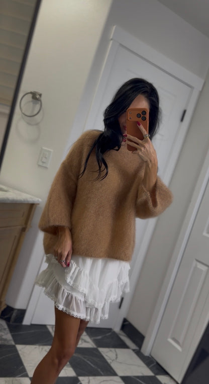 caramel mohair sweater