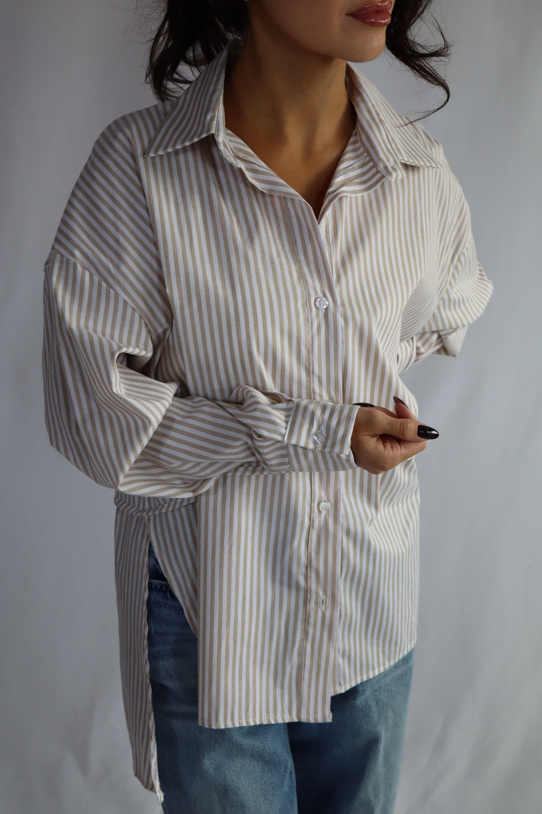 Beige striped Shirt