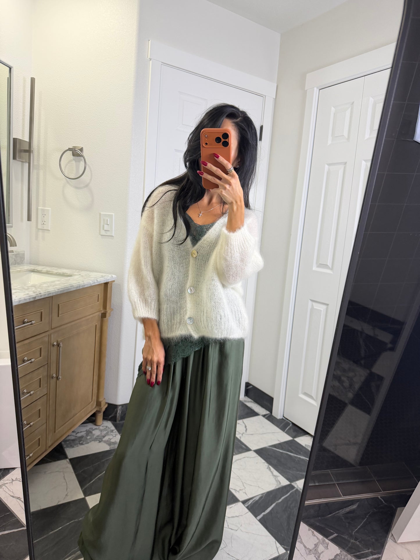 ivory Mohair cardigan