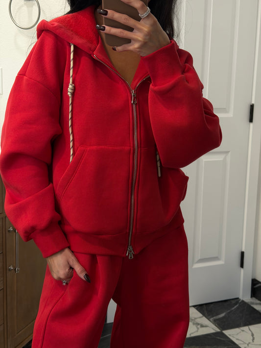 Red Fleece Set
