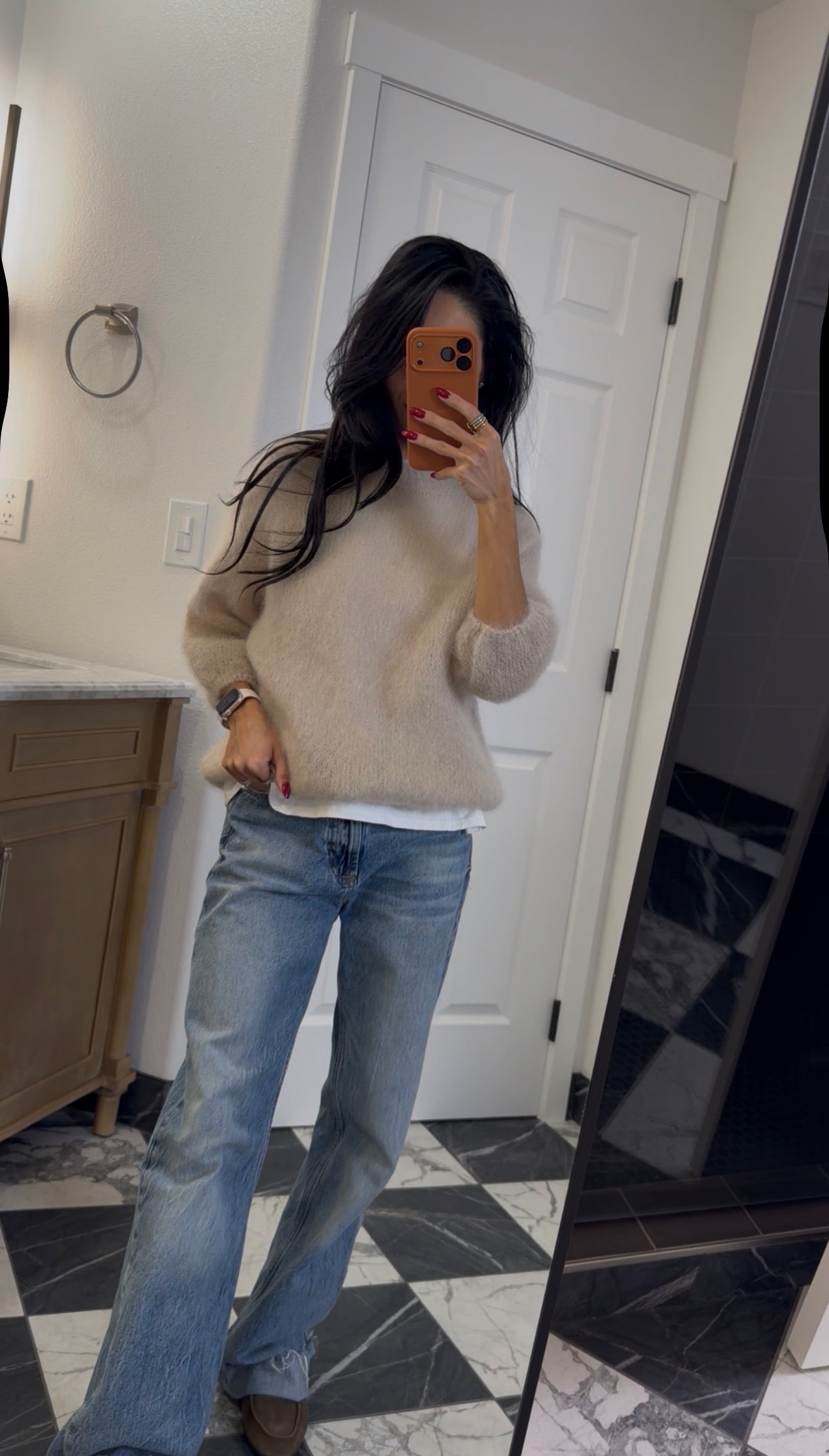 beige sweater