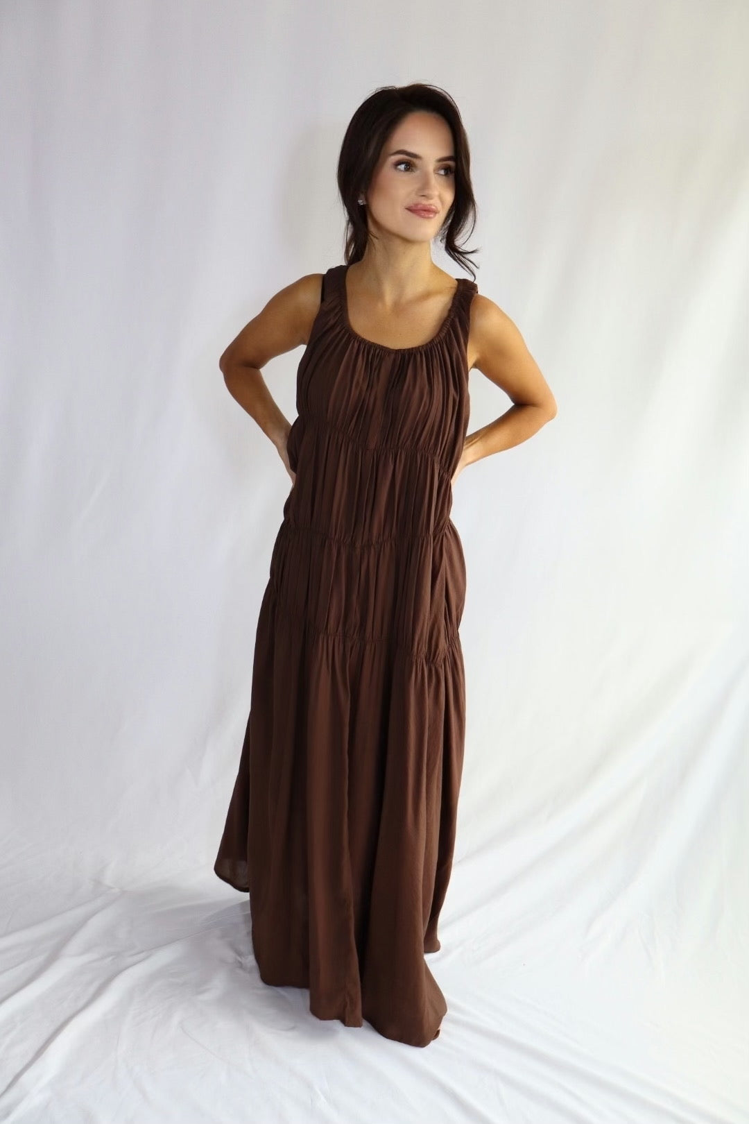 Chocolate midi dress