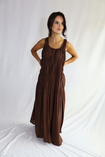 Chocolate midi dress
